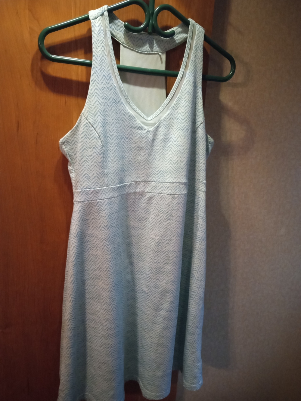 Mondetta Light Blue Chevron Tank Dress